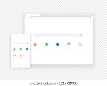 Web and mobile browsers mockup