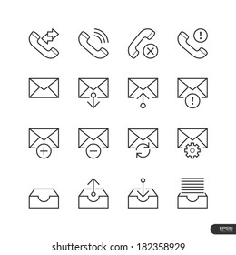 Web & Mobile Connection Icons set - Vector illustration