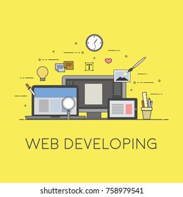 Web and mobile developing. Process of developing