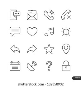 Web & Mobile element Icons set  - Vector illustration