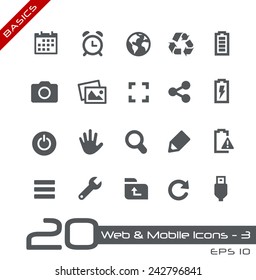 Web & Mobile Icons - 3 // Basics