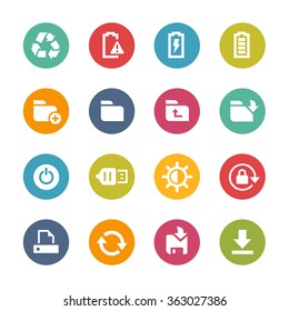 Web and Mobile Icons 3 // Fresh Colors Series ++ Icons and buttons in different layers, easy to change colors ++