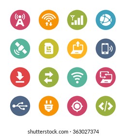 Web- und Mobilsymbole 6 // Neue Farbserie ++ Symbole und Schaltflächen in verschiedenen Ebenen, einfache Farbänderung ++