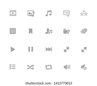 Web & Mobile Icons - 7 // 32 pixels Icons White Background - Vector icons designed to work in a 32 pixel grid at ten percent.