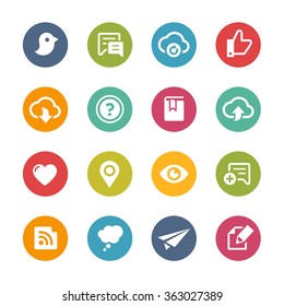 Web and Mobile Icons 8 // Fresh Colors Series ++ Icons and buttons in different layers, easy to change colors ++