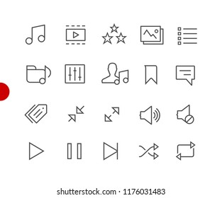 Web & Mobile Icons // Red Point Series - Vector line icons for your digital or print projects