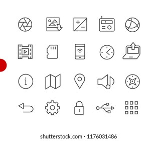 Web & Mobile Icons // Red Point Series - Vector line icons for your digital or print projects