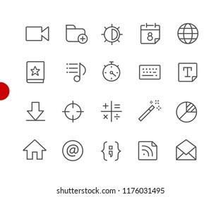 Web & Mobile Icons // Red Point Series - Vector line icons for your digital or print projects