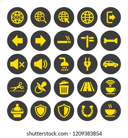 Web and mobile icons set on white background. Vector illustration
