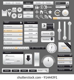 Web and mobile interface elements,vector