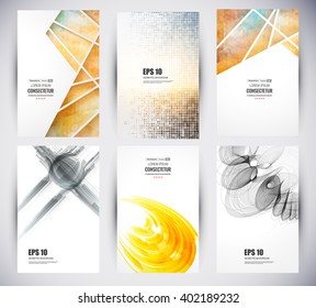 Web and mobile interface template. Abstract vector brochure, Web sites, page, leaflet, logo and text separately 