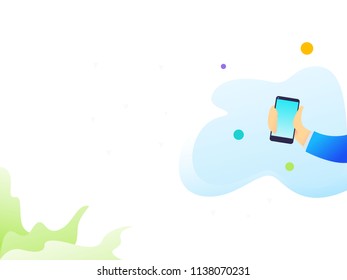 Web, Mobile, Presentation, Hand, Background