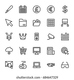 Web and Mobile UI Line Vector Icons 14