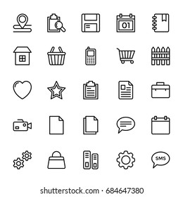 Web and Mobile UI Line Vector Icons 20