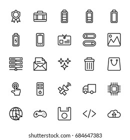 Web and Mobile UI Line Vector Icons 13