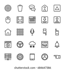 Web and Mobile UI Line Vector Icons 2