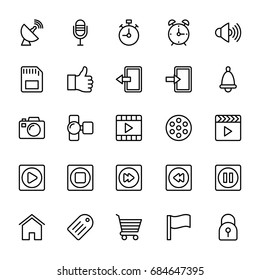 Web and Mobile UI Line Vector Icons 9