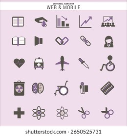 Universale Web- und Mobile-Symbole