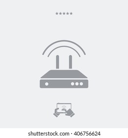 Web modem - Single isolated icon