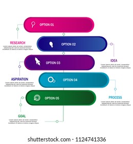 Web Modern creative element infographic, data timeline, template. isolated on white background. vector