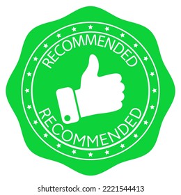 Moderne Web-Stempel mit Thumbs Up-Vektorgrafik