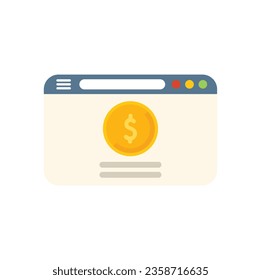 Icono de caridad de dinero web vector plano. Dona ayuda. Dando aislamiento cardíaco
