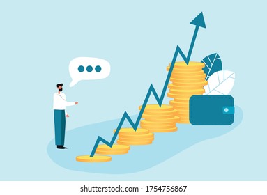 Web money global finance business working and education trader growth research vector illustration.