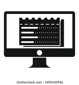 Web money receipt icon. Simple illustration of web money receipt vector icon for web design isolated on white background