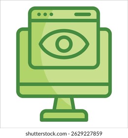 Web Monitoring Icon Element For Design