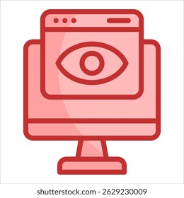 Web Monitoring Icon Element For Design