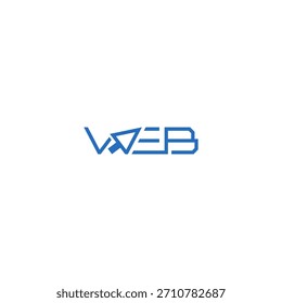 Web mouse arrow logo typographic design.