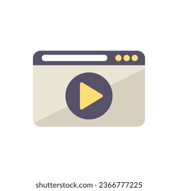 Web movie editor icon flat vector. Video montage. Footage creative isolated