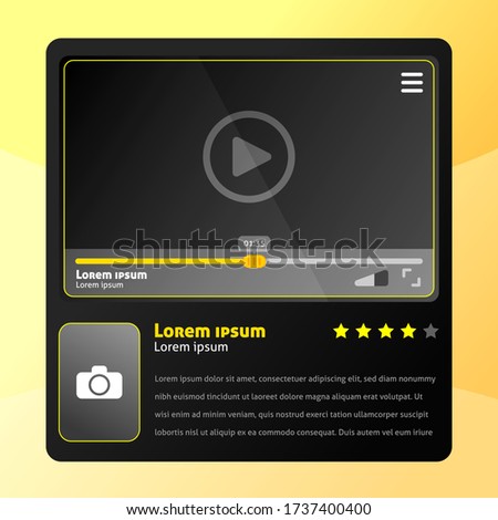 web movie player template with cover and synopsis