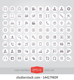 Web multimedia icons set