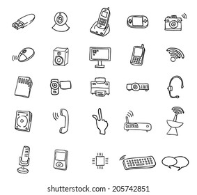 Web multimedia icons set 