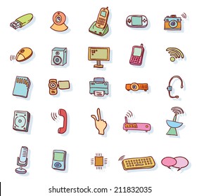 Web multimedia icons set 