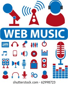 web music signs. vector