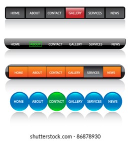 Web navigation bar,vector