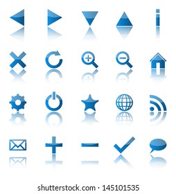 Web navigation icons isolatet on white background