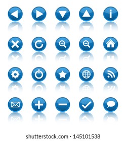 Web navigation icons isolatet on white background