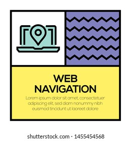 WEB NAVIGATION AND ILLUSTRATION ICON CONCEPT