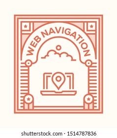 WEB NAVIGATION AND ILLUSTRATION ICON CONCEPT