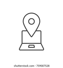 Web navigation line icon.
