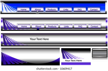 Web Navigation search bar and  design elements.