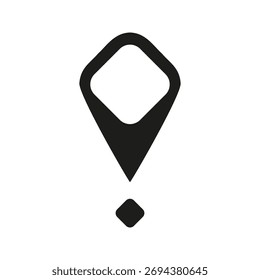 Ícone de símbolo de navegação na Web. Localização que marca o território no mapa e direções de localização e implantação local para viagem e pesquisa local desejado