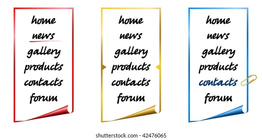 Web navigation templates