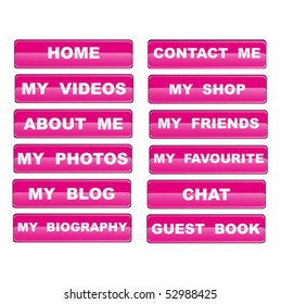 Web navigation templates for personal site