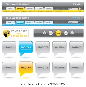Web navigation templates. vector