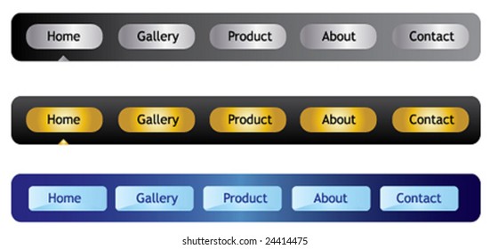 Web navigation templates. vector