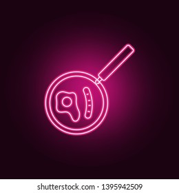 Web neon icon. Elements of fast food set. Simple icon for websites, web design, mobile app, info graphics